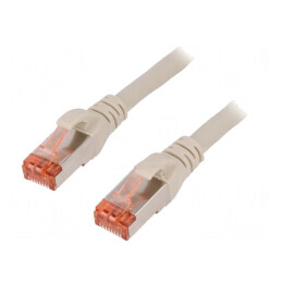 Patch Cord S/FTP Cat6 Cupru LSZH Gri 10m | Electronic-mag.ro | Componente Electronice