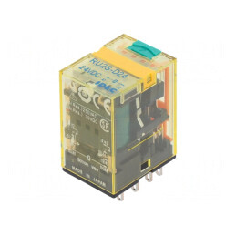 Releu Electromagnetic DPDT 24VDC 10A | Electronic-mag.ro | Componente Electronice