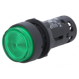 Comutator Apăsare 22mm 1 NO Verde | Electronic-mag.ro | Componente Electronice
