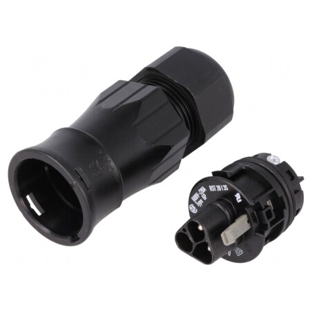 Mufă Circulară RST 3-Pin 20A 250V Argintată | Electronic-mag.ro | Componente Electronice