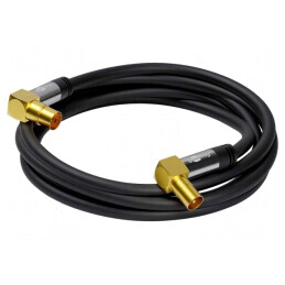 Cablu Coaxial 75Ω 2m PVC Negru