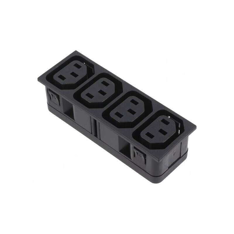 Conector Alimentare AC Splitter 10A 250VAC IEC 60320 C13 F | Electronic-mag.ro | Componente Electronice