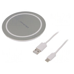 Încărcător Inductiv Gri Qi Quick Charge 3.0 | Electronic-mag.ro | Componente Electronice