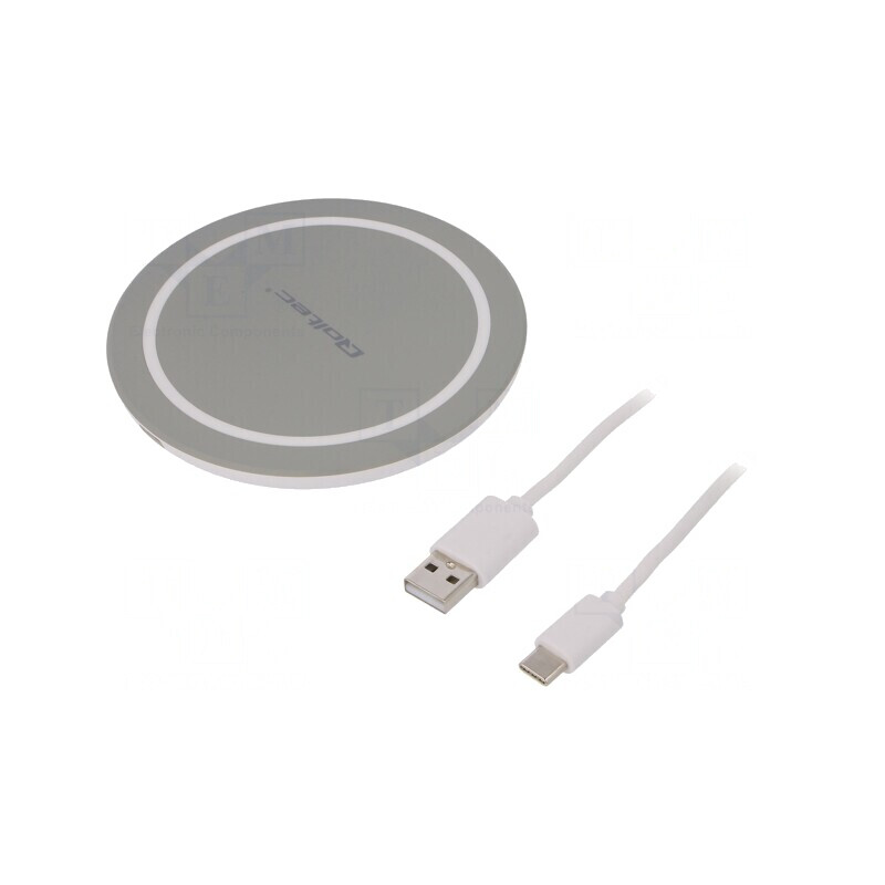 Încărcător Inductiv Gri Qi Quick Charge 3.0 | Electronic-mag.ro | Componente Electronice