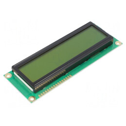 Afișaj LCD Alfanumeric 16x2 Galben-Verde | Electronic-mag.ro | Componente Electronice