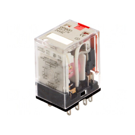 Releu Electromagnetic DPDT 24VAC 10A | Electronic-mag.ro | Componente Electronice