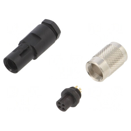 Conector M9 Mufă Mamă 4 Pin Filet Interior | Electronic-mag.ro | Componente Electronice