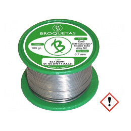 Sârmă de Lipit Fără Plumb 0,7mm 0,1kg | Electronic-mag.ro | Componente Electronice