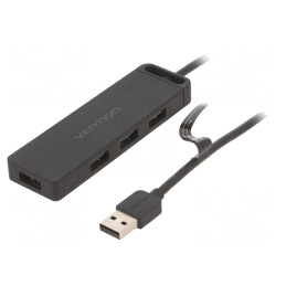 Hub USB 3.0 Negru cu 4 Porturi 5Gbps