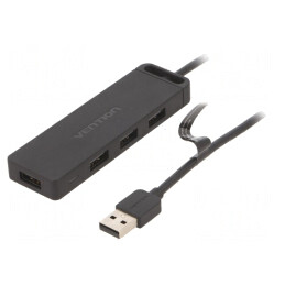 Hub USB 3.0 Negru cu 4 Porturi 5Gbps | Electronic-mag.ro | Componente Electronice