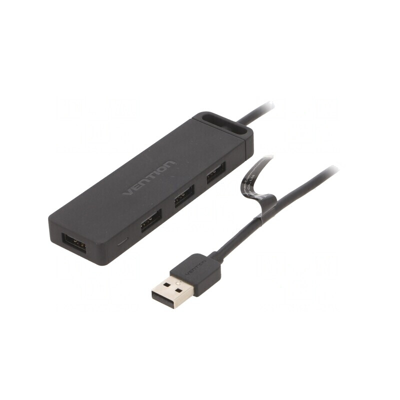 Hub USB 3.0 Negru cu 4 Porturi 5Gbps | Electronic-mag.ro | Componente Electronice