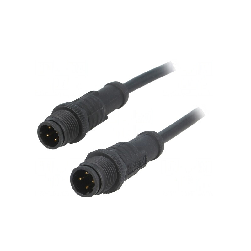 Cablu senzori/automatizări 4 pini M12-M12 1m | Electronic-mag.ro | Componente Electronice