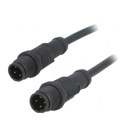 Cablu senzori/automatizări 4 pini M12-M12 1m | Electronic-mag.ro | Componente Electronice