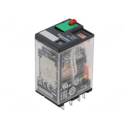 Releu electromagnetic 4PDT 6A 250VAC cu soclu | Electronic-mag.ro | Componente Electronice