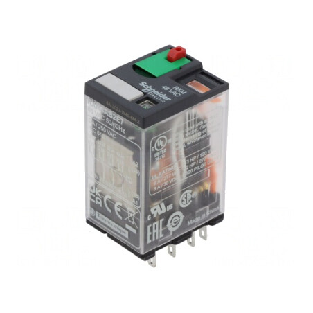 Releu electromagnetic 4PDT 6A 250VAC cu soclu | Electronic-mag.ro | Componente Electronice
