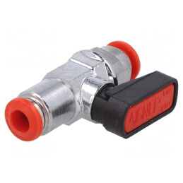 Robinet Mecanic cu Bilă 6mm Alamă Nichelată 20bar | Electronic-mag.ro | Componente Electronice