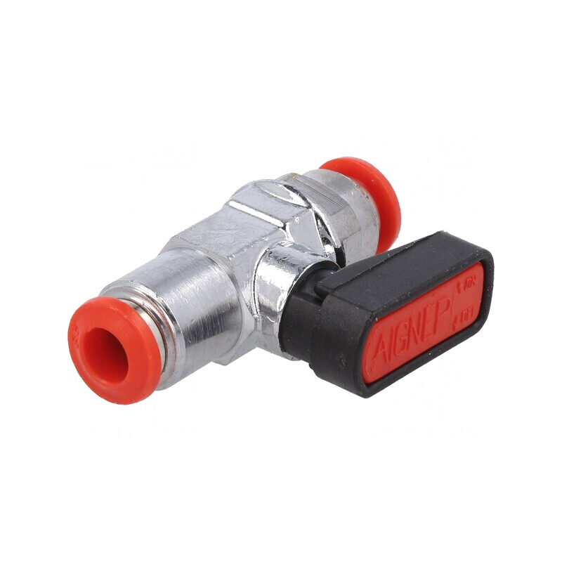 Robinet Mecanic cu Bilă 6mm Alamă Nichelată 20bar | Electronic-mag.ro | Componente Electronice
