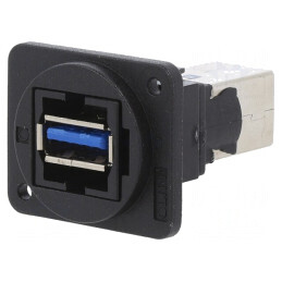 Adaptor USB A la USB B, USB 3.0, 19x24mm, Plastic