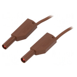 Cablu de măsurare 32A mufă banană 4mm maro | Electronic-mag.ro | Componente Electronice