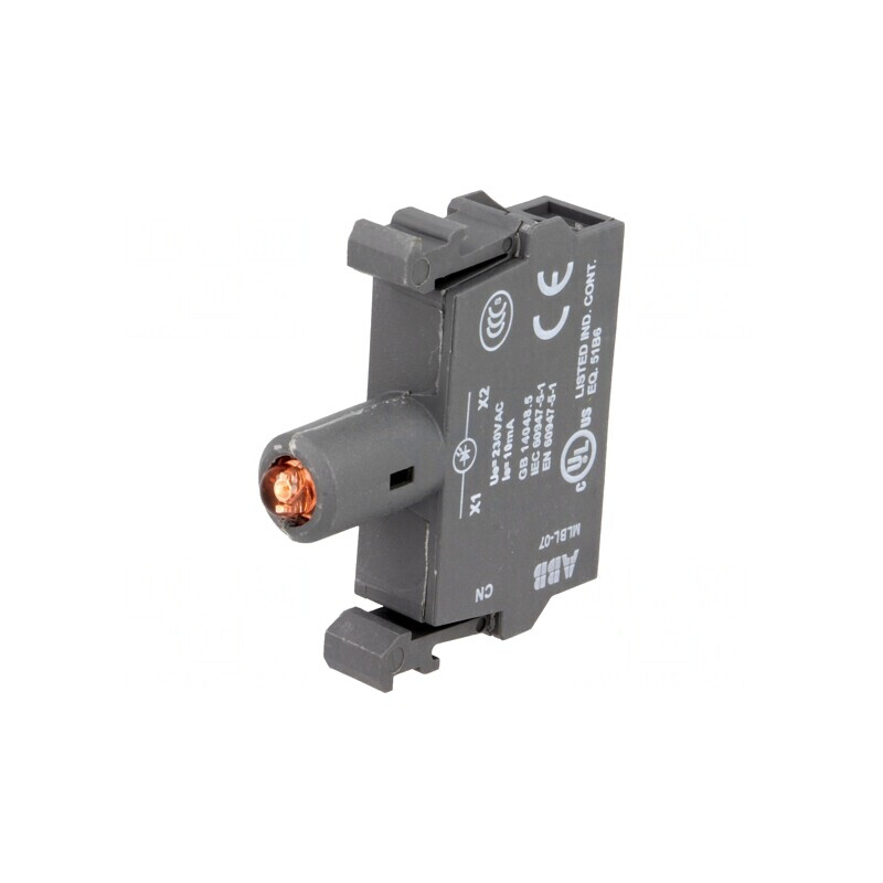 Lumină LED Frontală 230VAC Roșie 22mm | Electronic-mag.ro | Componente Electronice