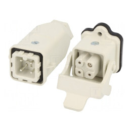 Conector HDC Tată-Mamă 4+3 Pin Drept 3A | Electronic-mag.ro | Componente Electronice