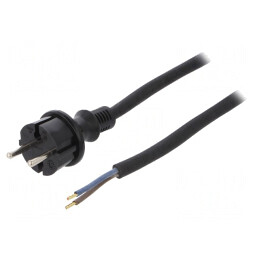 Cablu Electric 2x1,5mm2 5m Negru 16A | Electronic-mag.ro | Componente Electronice