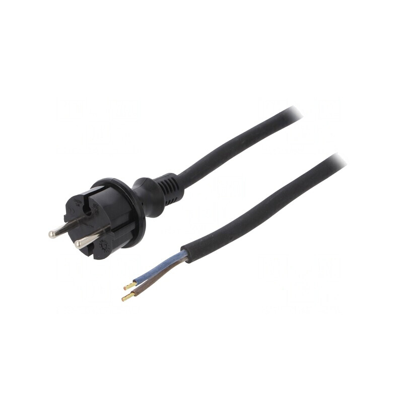 Cablu Electric 2x1,5mm2 5m Negru 16A | Electronic-mag.ro | Componente Electronice