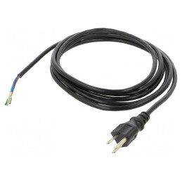 Cablu de Alimentare NEMA 5-15 3m Negru 10A | Electronic-mag.ro | Componente Electronice