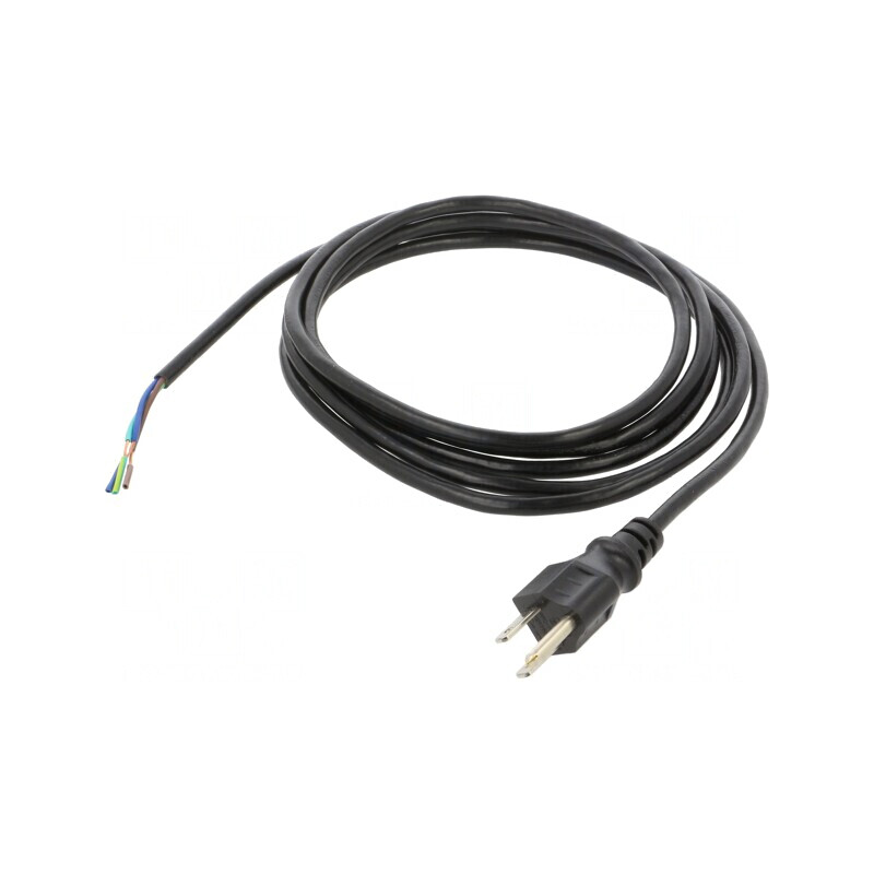 Cablu de Alimentare NEMA 5-15 3m Negru 10A | Electronic-mag.ro | Componente Electronice
