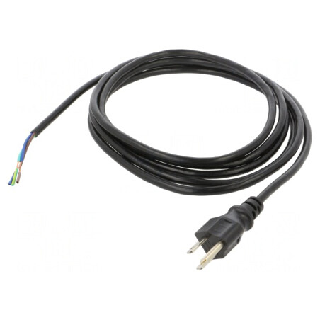 Cablu de Alimentare NEMA 5-15 3m Negru 10A | Electronic-mag.ro | Componente Electronice