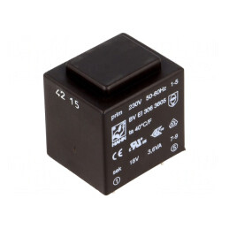 Transformator Încapsulat 3,6VA 230V 18V 200mA PCB BVEI | Electronic-mag.ro | Componente Electronice