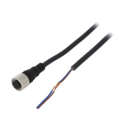 Cablu de conectare M12 cu mufă PVC, 5m | Electronic-mag.ro | Componente Electronice