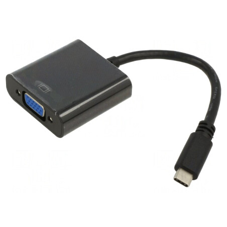 Adaptor USB C la D-Sub 15pin HD 0.15m Negru | Electronic-mag.ro | Componente Electronice