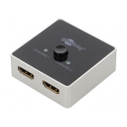 Switch HDMI 2.0 HDCP 2.2 Negru cu 2 Intrări HDMI | Electronic-mag.ro | Componente Electronice