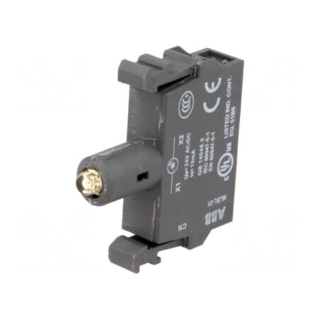 Iluminare LED Frontală 22mm 24VAC Galbenă | Electronic-mag.ro | Componente Electronice