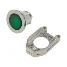 Comutator apăsare 30mm verde IP66 | Electronic-mag.ro | Componente Electronice