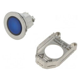 Comutator Acționat Prin Apăsare 30mm Albastru | Electronic-mag.ro | Componente Electronice