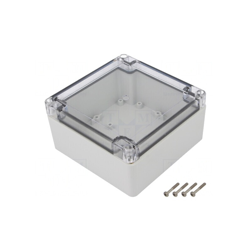 Carcasă Universală 120x120x60mm cu Bucşă din Alamă ABS-PC | Electronic-mag.ro | Componente Electronice