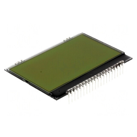 Afișaj LCD Grafic 128x64 Galben-Verde | Electronic-mag.ro | Componente Electronice