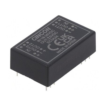 Convertor DC-DC 3W 18-36V la 5V/-5V DIP24 | Electronic-mag.ro | Componente Electronice