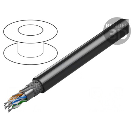 Cablu RS232/RS422 30m PVC Crom 4x2x24AWG | Electronic-mag.ro | Componente Electronice