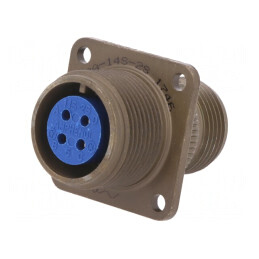 Conector: circular | dimensiune 14S | 97 | aliaj de aluminiu | oliv | 97-3100A-14S-2S