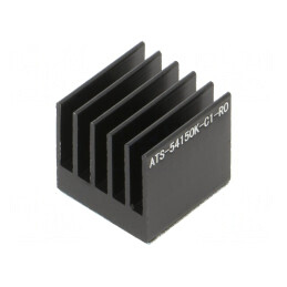 Radiator Extrudat cu Aripioare BGA Negru 15x15mm | Electronic-mag.ro | Componente Electronice