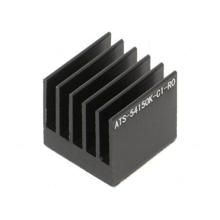 Radiator Extrudat cu Aripioare BGA Negru 15x15mm | Electronic-mag.ro | Componente Electronice