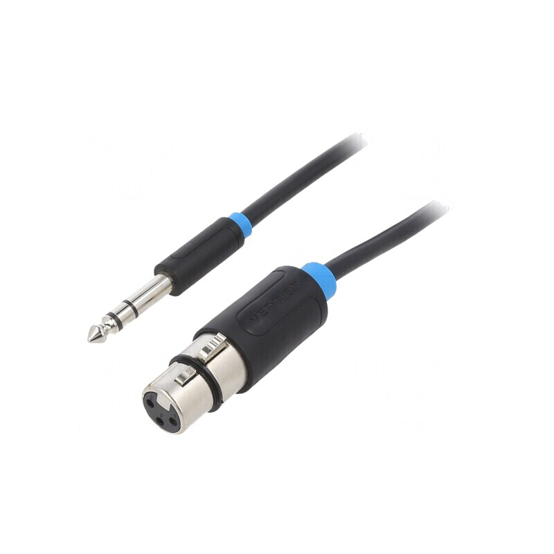 Cablu Jack 6,3mm la XLR Feminin 3pin 10m Negru | Electronic-mag.ro | Componente Electronice