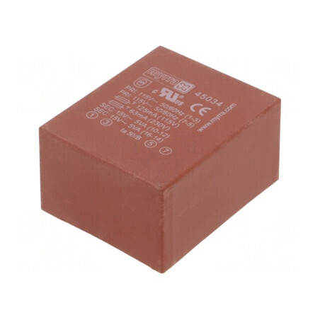 Transformator încapsulat 10VA 115V/230V 15V 15V 333mA | Electronic-mag.ro | Componente Electronice