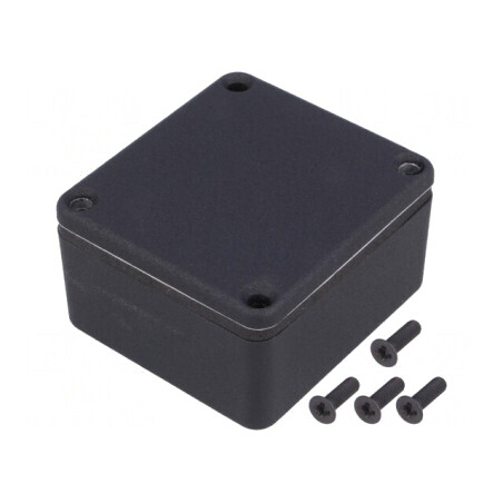 Carcasă Universală Aluminiu Negru 55x60x35mm | Electronic-mag.ro | Componente Electronice