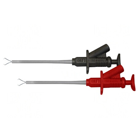 Clips de măsurare cu pensetă 5A 4mm negru-roșu | Electronic-mag.ro | Componente Electronice