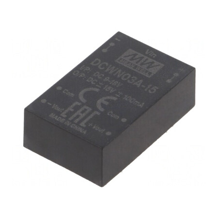 Convertor DC/DC 3W 9-18V la ±15V DIP24 | Electronic-mag.ro | Componente Electronice