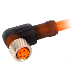 Conector M8 5m Mamă 4 PIN 90° cu Cabluri | Electronic-mag.ro | Componente Electronice
